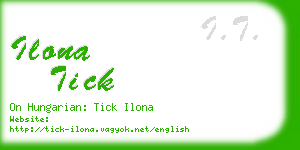 ilona tick business card